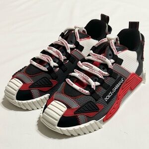 Dolce & Gabbana NS1 Red Black White Sneakers EUC - EU 37, US 5.5 Men’s/6.5 Wmn’s